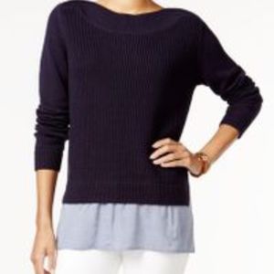 Tommy Hilfiger Contrast Sweater Midnight